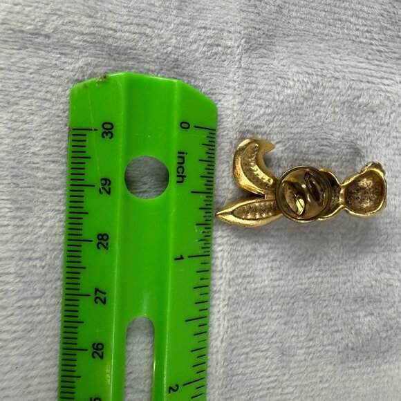 Vintage Gold-Tone Bunny Rabbit Lapel Pin Brooch Tie Tack Easter Holiday - Picture 7 of 16